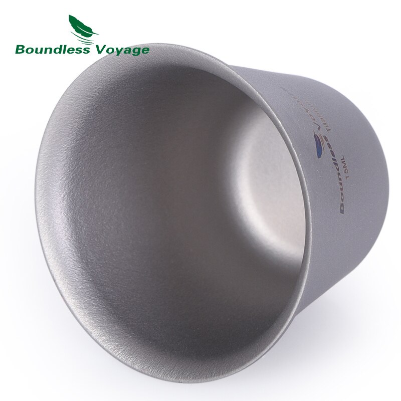 Grenzenlose Reise Titan Mini Wein Tee Sake Tasse Becher draussen Camping Picknick Party Whiskey Glaskolben Krug Getränk