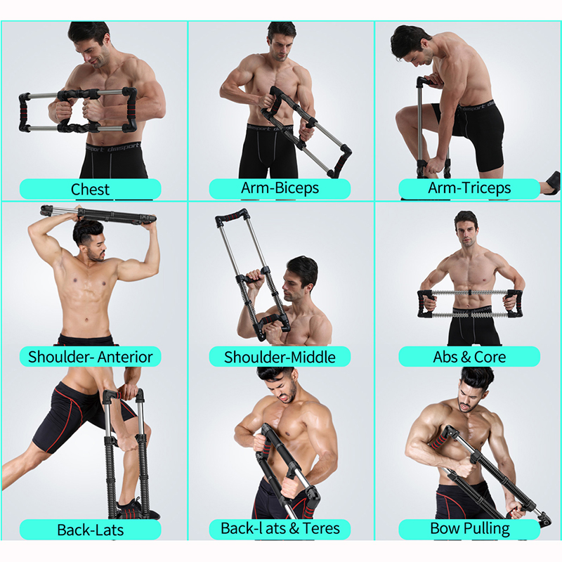 Hand Gripper Strength Chest Expander Apparatus for Exercising Arm Power Spring Power Twister Two Way Strength of Arm Adjustable