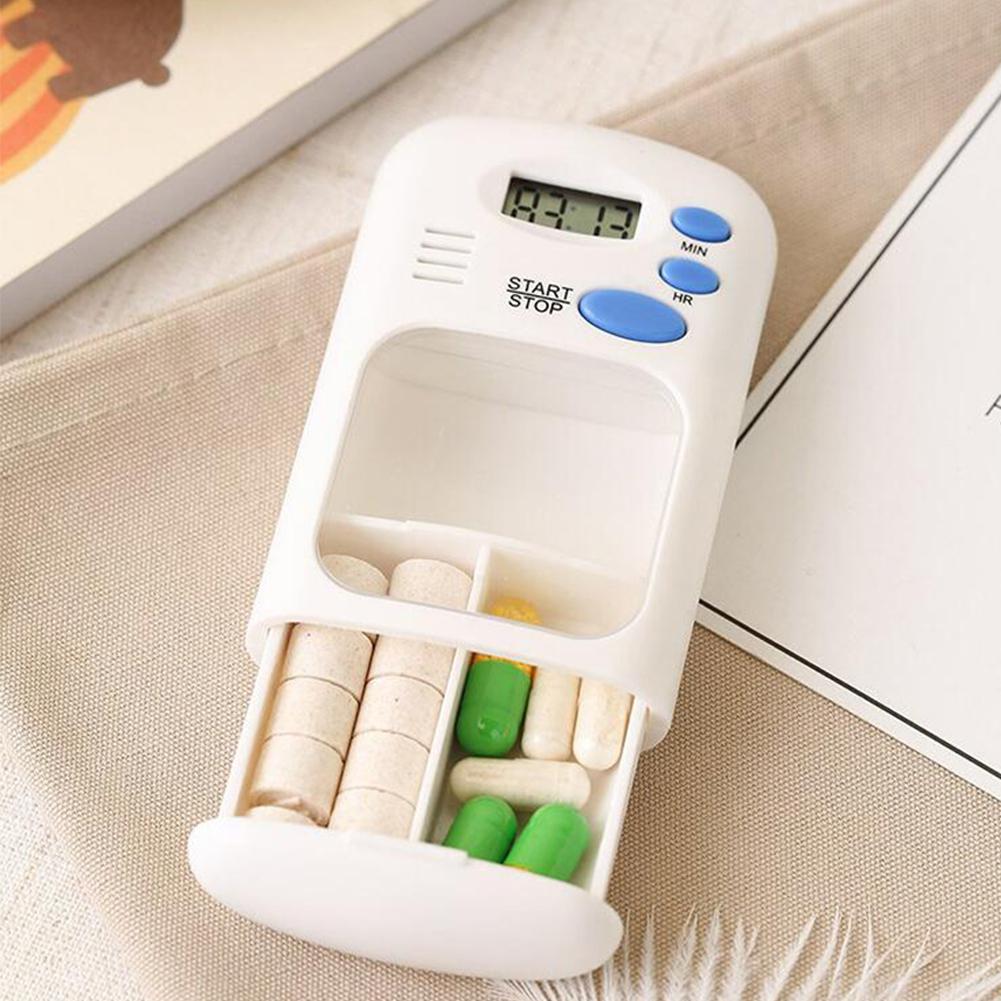 Mini Draagbare Pil Herinnering Alarm Timer Elektronische Box Organizer LED Display Wekker Herinneren Kleine Ehbo-kit