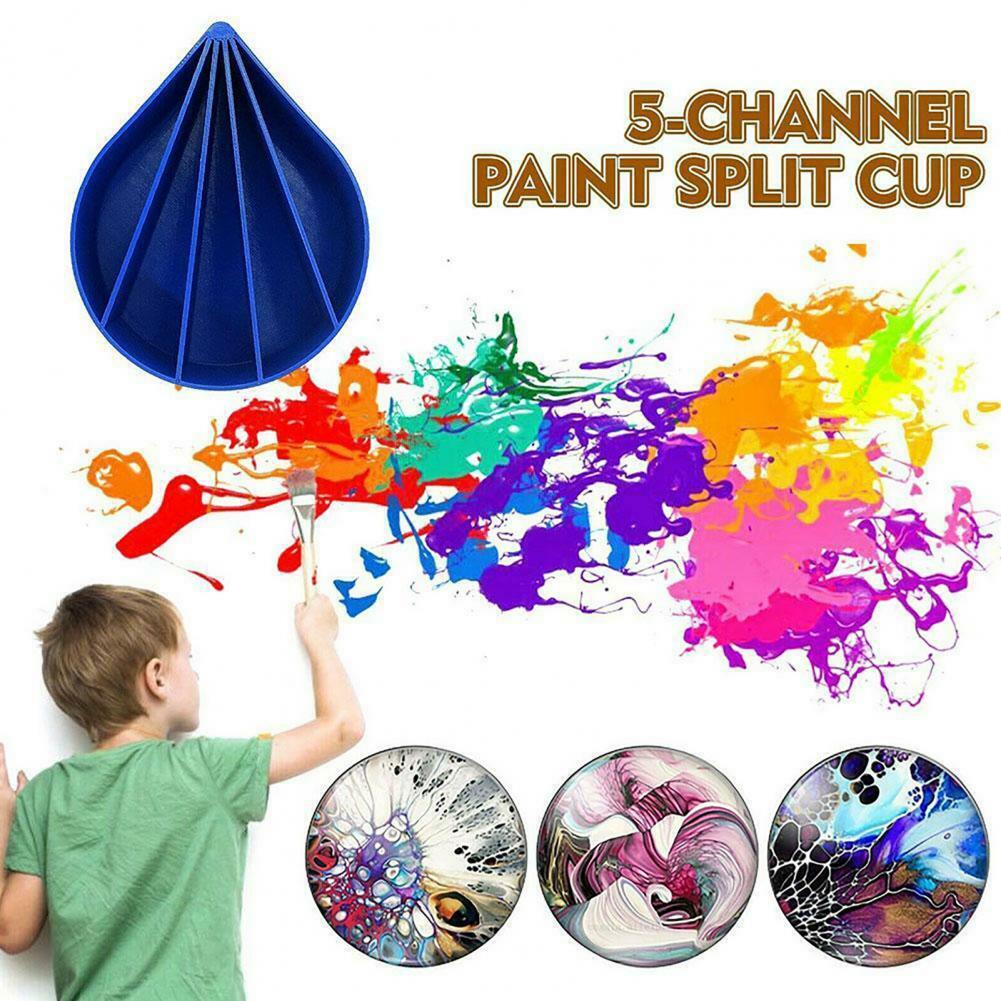 Paint Pouring Cup Convenient Multi-channel Paint Pouring Cup Leak-proof Durable Paint Split Cup