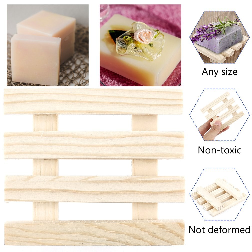 8*7 cm Natürliche Holz Holz Seifenschale Ablage Halfter Für Schlecht Dusche Regal Schwämme Abtropffläche Halfter Veranstalter seife Gerichte
