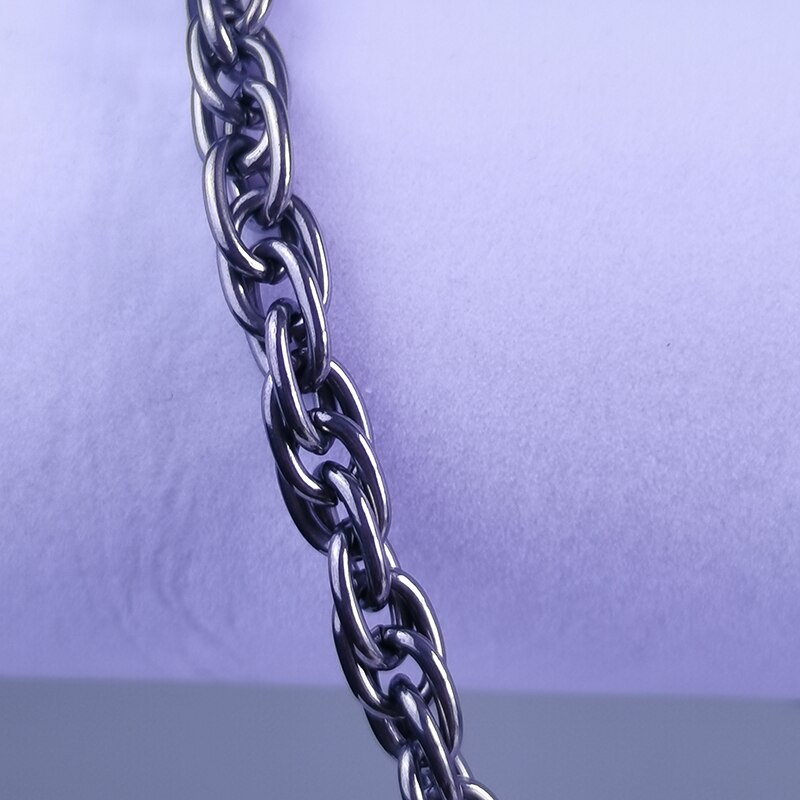 Made Out of Titanium (TA1/Gr1) Chain Necklace Handmade 7 MM Twist Chain