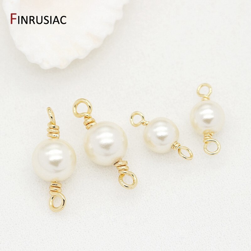 Supplies For Jewellery Handmade Pearl Beads Connector Charms Pendants For DIY Making Bracelets Necklaces Earrings Components: 5mm-10pcs