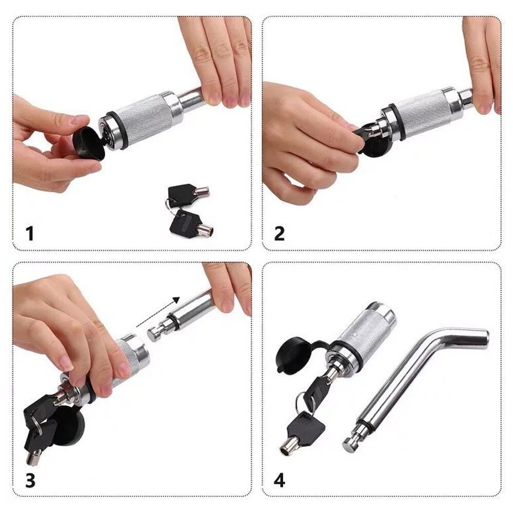 Verrou Antivol Remorque 5/8'' - Serrure De Sécurité Pour Camping-Car, Caravane Et Yacht
