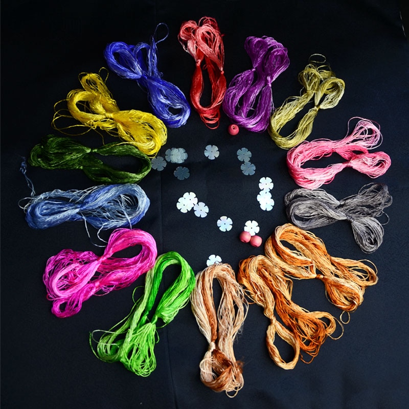 gradient 100% silk embroidery Suzhou embroidery thread silk hand embroidery 14 colors 20meters/ pcs