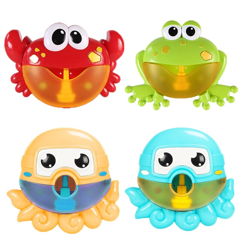 Bubble Machine Crabs Frog Music Kids Bath Toy Bathtub Soap Automatic Bubble Maker Baby Bathroom Toy for Children