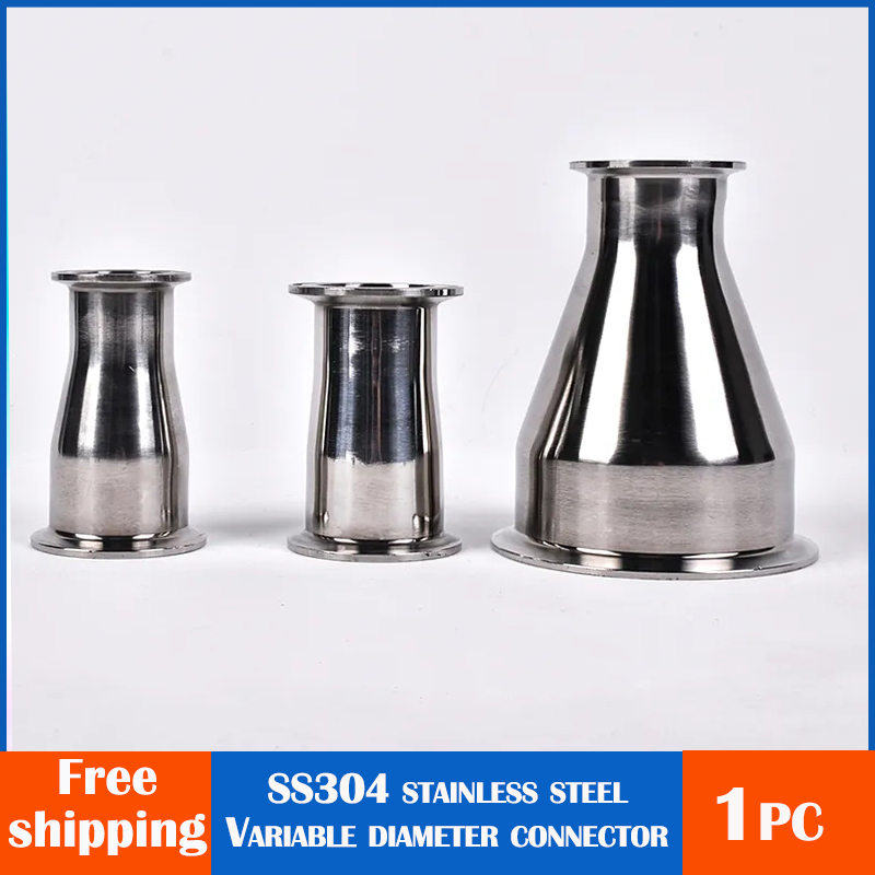 OD(19 25 32 38 45 51 6376 89 102 108MM) 1.5 "2" 2.5 "3" 4 "304 réducteur de tuyau en acier inoxydable triple pince réducteur de virole adaptateur