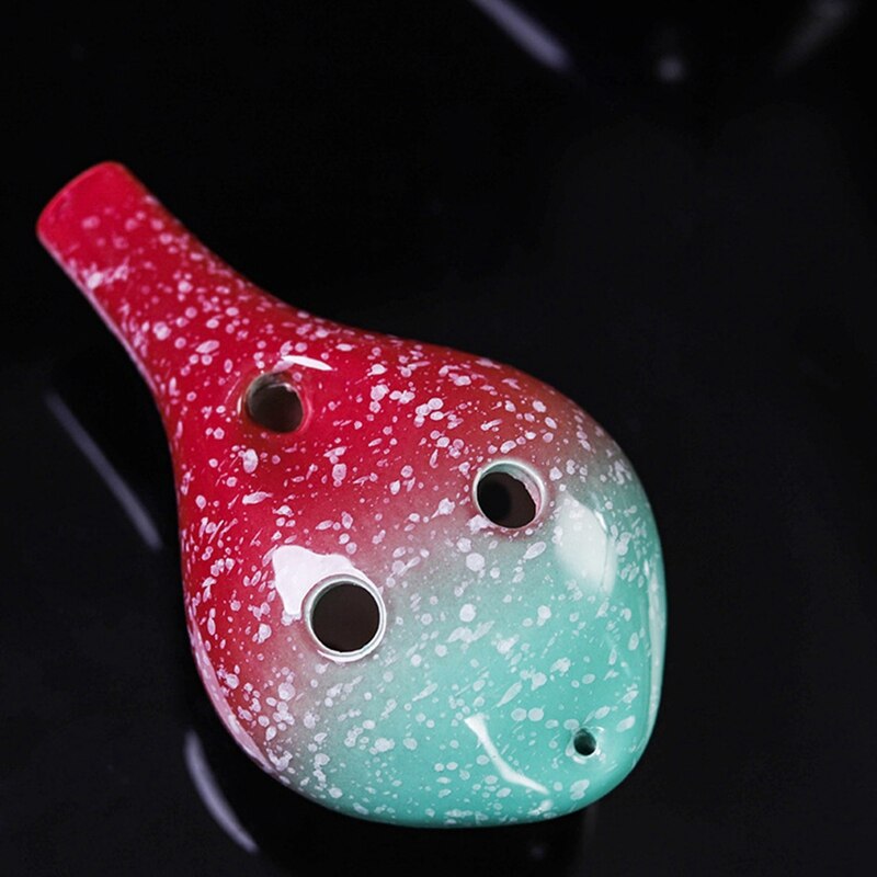 Naait-6 Hole Ocarina Keramische Ocarina Wijnfles Stijl Starry Ocarina- Alto C