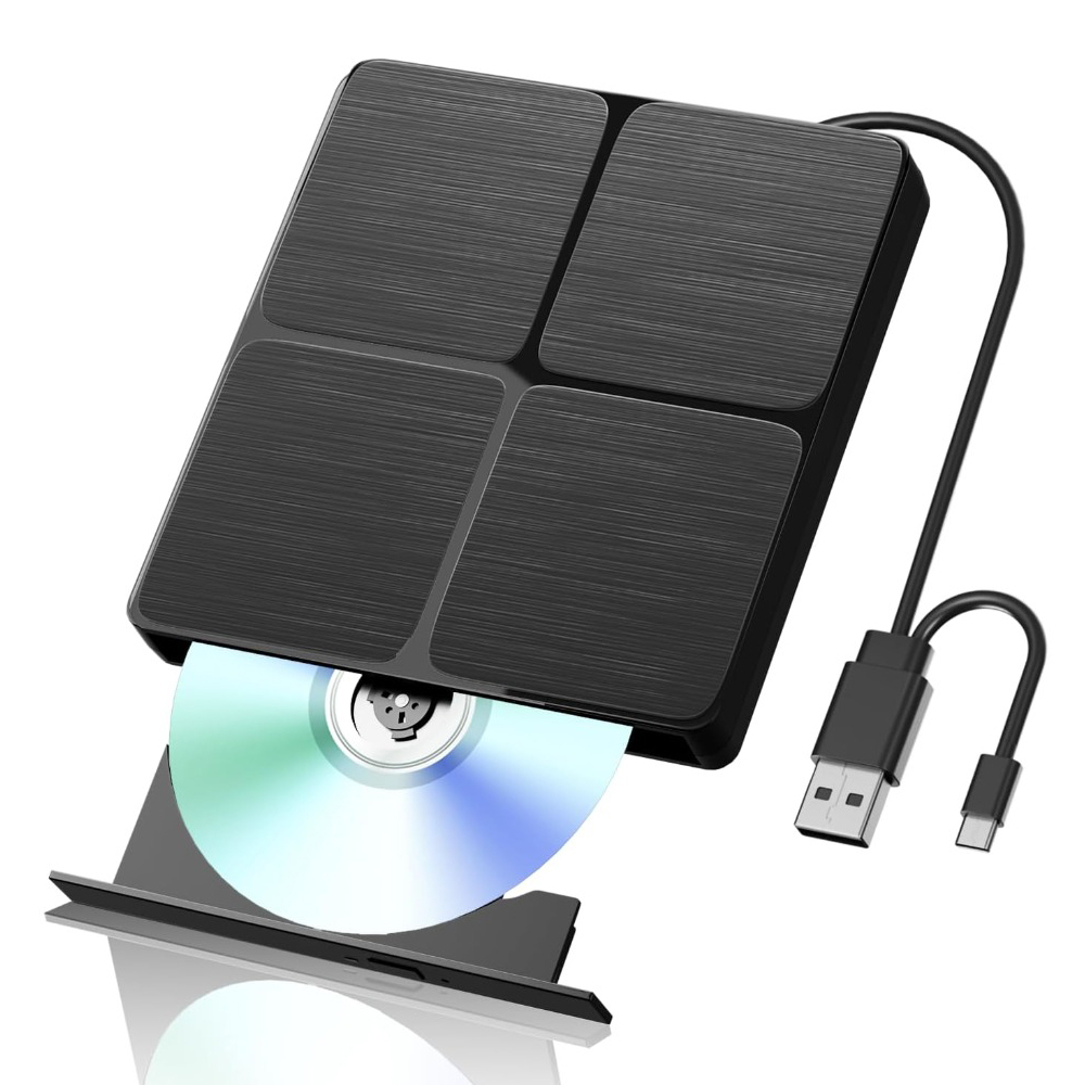 External Blu Ray Drive Portable 3D Optical Bluray Drives CD DVD ROM Read&Write Burner Compatible for Windows XP/7/8/10/11 MacOS