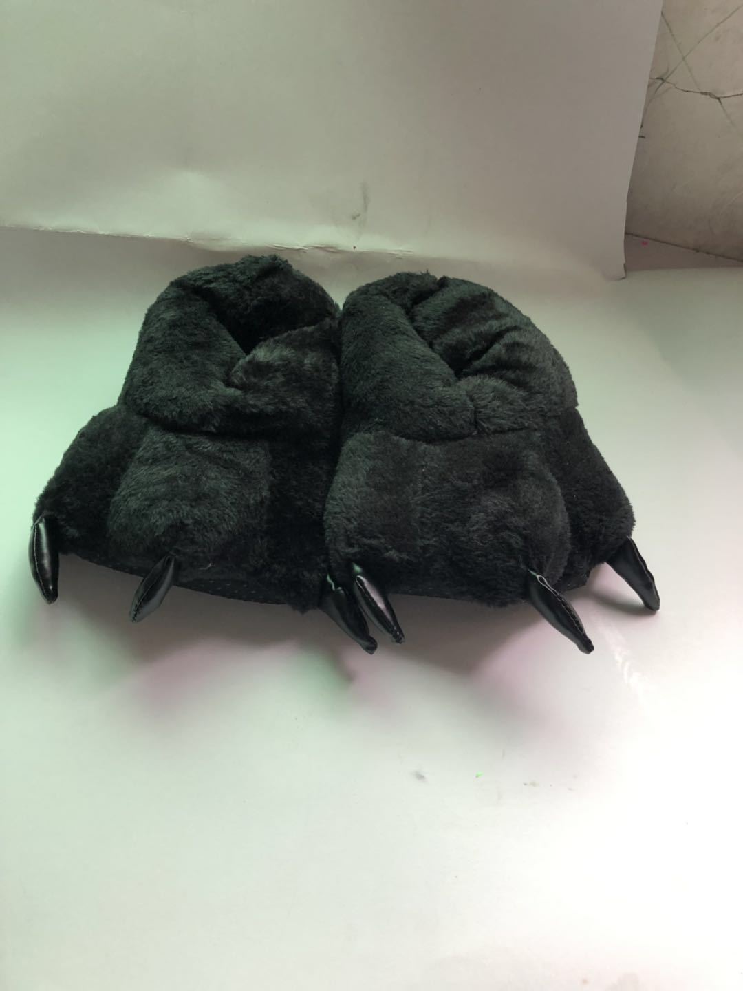 Cotton Slippers Black and White Claw Shoes Winter Indoor Cotton-Padded Shoes Cotton-Padded Shoes Indoor Shoes Direct Claw: black / 38