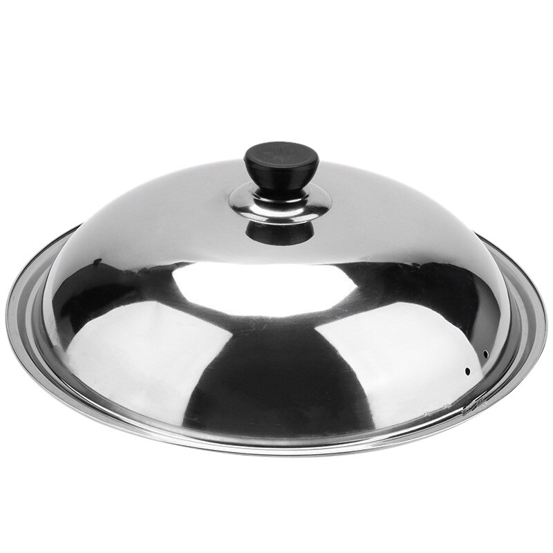 Couvercle de poêle Wok de cuisson couvercle de poêle universel en acier inoxydable couvercle Visible remplacé couvercle poêle Wok marmite bonne demi-cercle 34cm