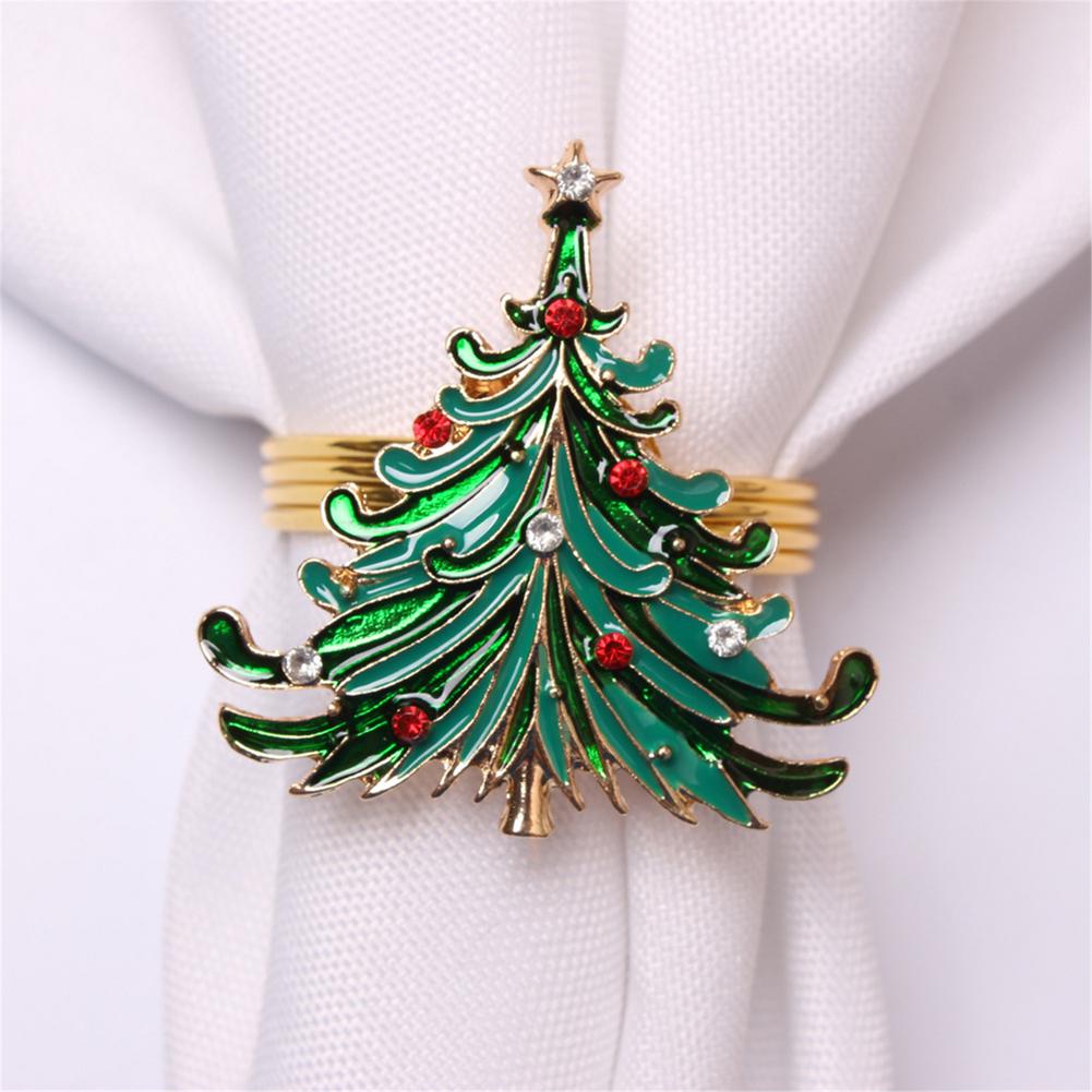 Christmas Tree Napkin Ring Table Decor Napkin Buckle