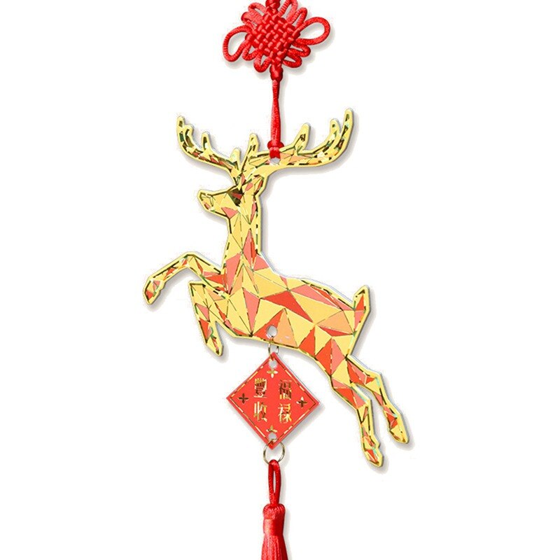 Chinese Year Decorations Paper Lantern Chinese Dragon Mascot Happy Spring Festival Home Decorations Hanging Stickers: E