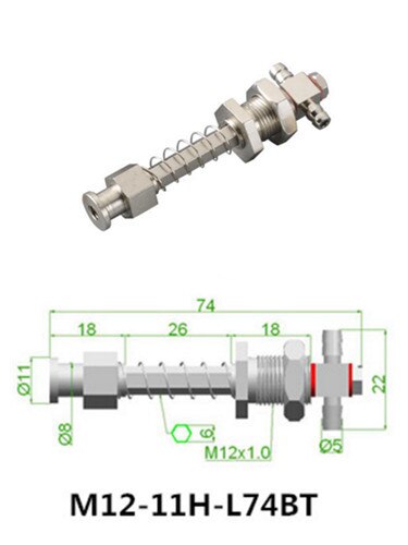 Manipulator fixture anti-rotating suction cup seat sucker bracket M12 Robot Vacuum Pad: M12-11H-L74BT