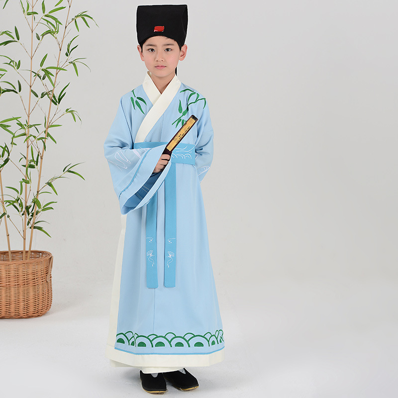 Kinderen Traditionele Kostuum Jongen Hanfu Gewaad Kleding Kids Tang-dynastie Oude Chinese Volksdans Kostuums Outfit