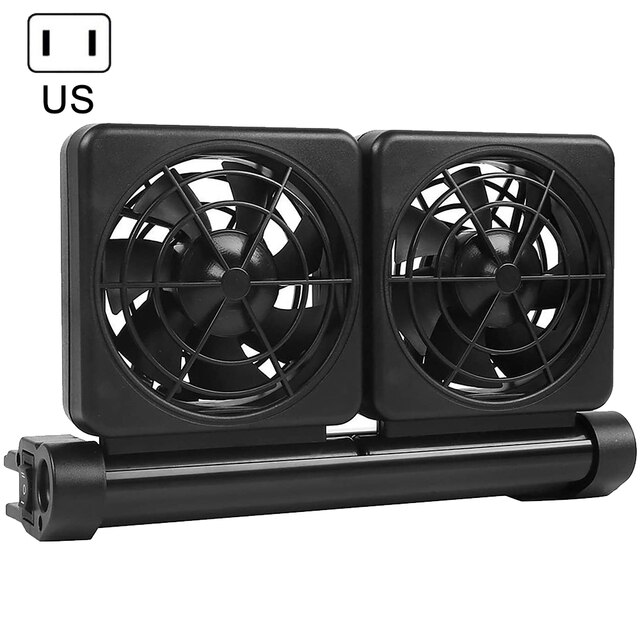 Aquarium Fish Tank Cooling Fan System Chiller Control Reduce Water Temperature 1/2/3/4 Fans Set Cooler Low Noise Chiller Fan: US 2 Fan