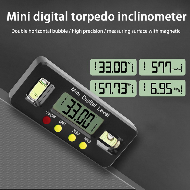360 Degree Digital Angle Finder Protractor Electronic Level Box Digital Inclinometer Angle Measuring Tool With Magnets Portable