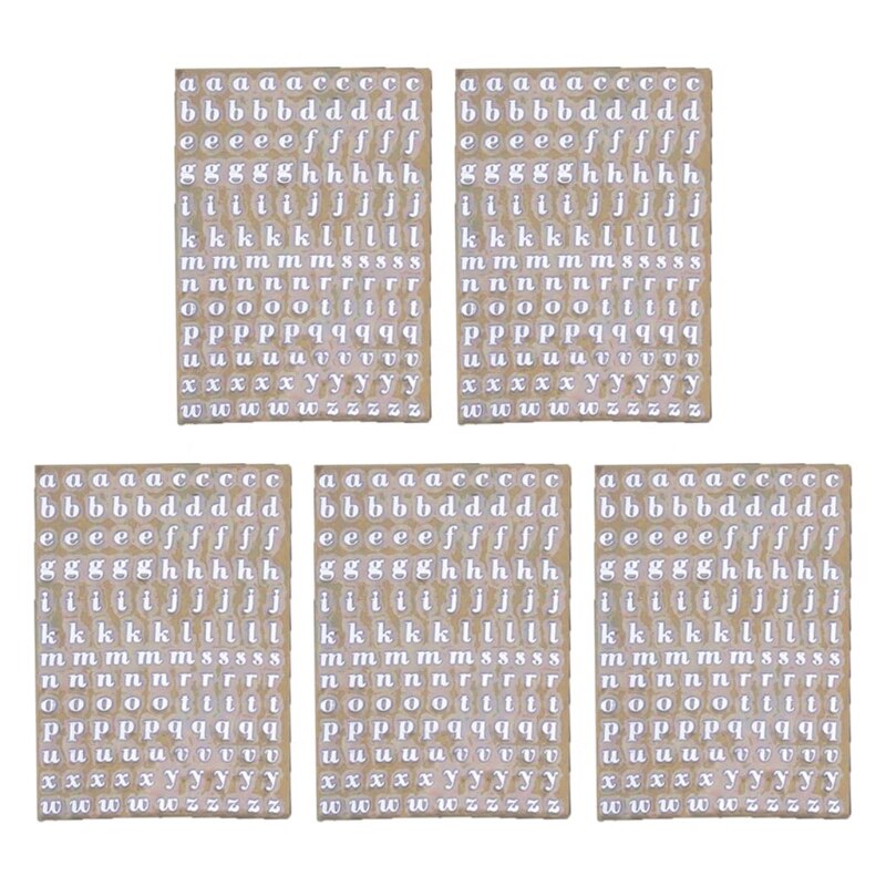 5 Pcs 3mm Alphabet Letters Chunky Glitter Epoxy Resin Decorative Stickers Engkish Letters Numbers UV Epoxy Resin Fillings