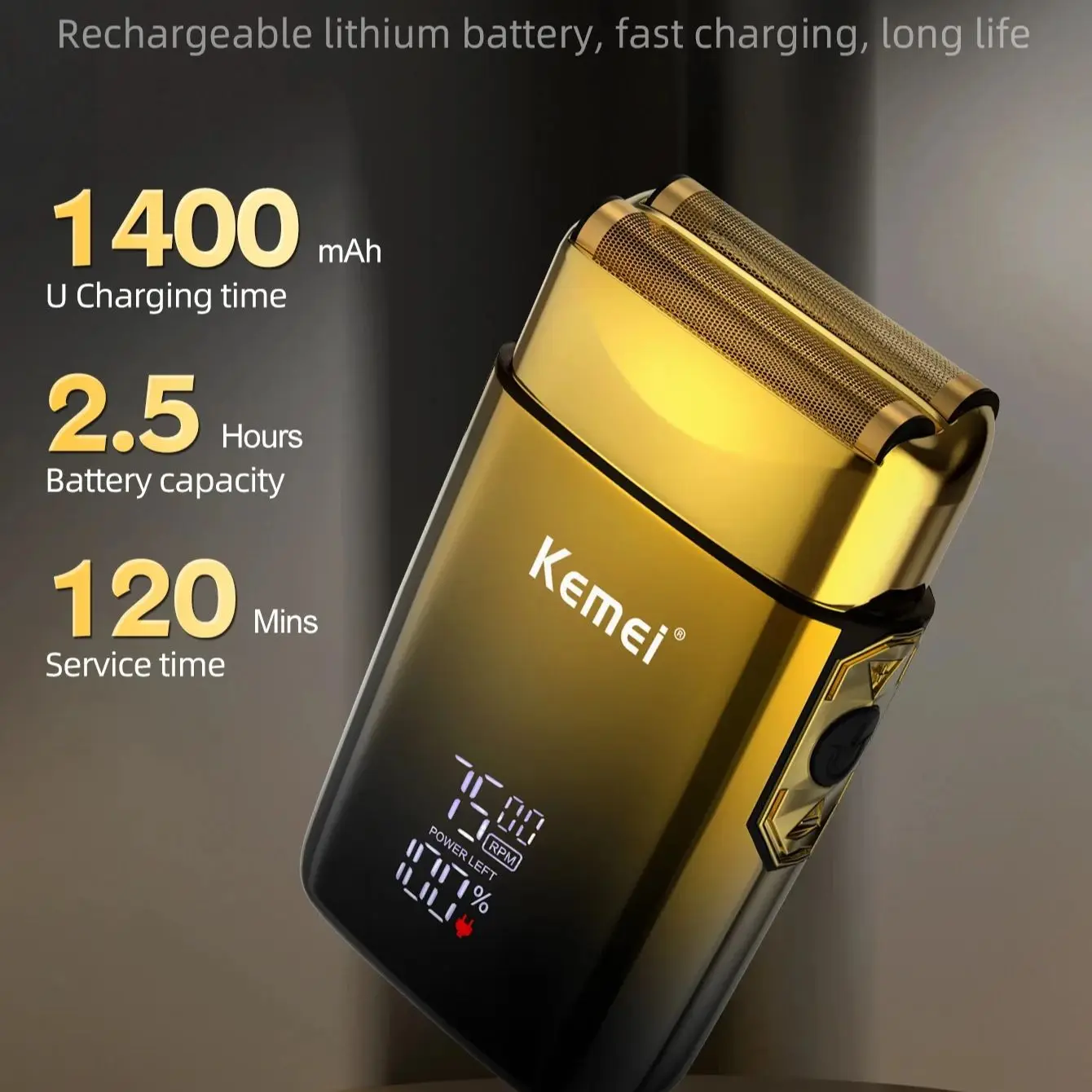 Kemei TX10 Elektrisch scheerapparaat Haar Oplaadbaar Baard Folie Scheermes Voor Mannen Kaal Hoofd Scheren voor Mannen Machine