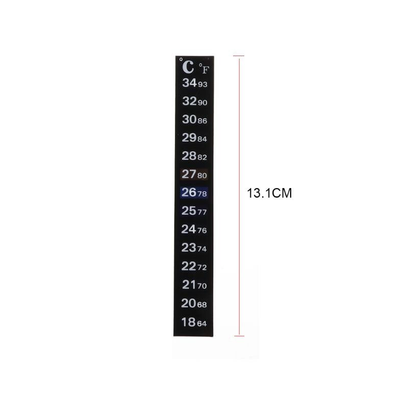 Waterproof Tank Aquarium Thermometer LCD Fish Tank Temperature Measurement Strip Digital Display Aquarium Rubber Temperature