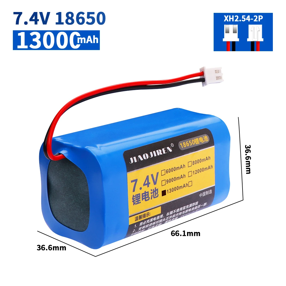 3.7V 7.4V 11.1V 12V 18650 9000mAh met draden Lithium ion oplaadbare batterij voor Bluetooth Speaker zonne-koplampen accessoires: Bruin