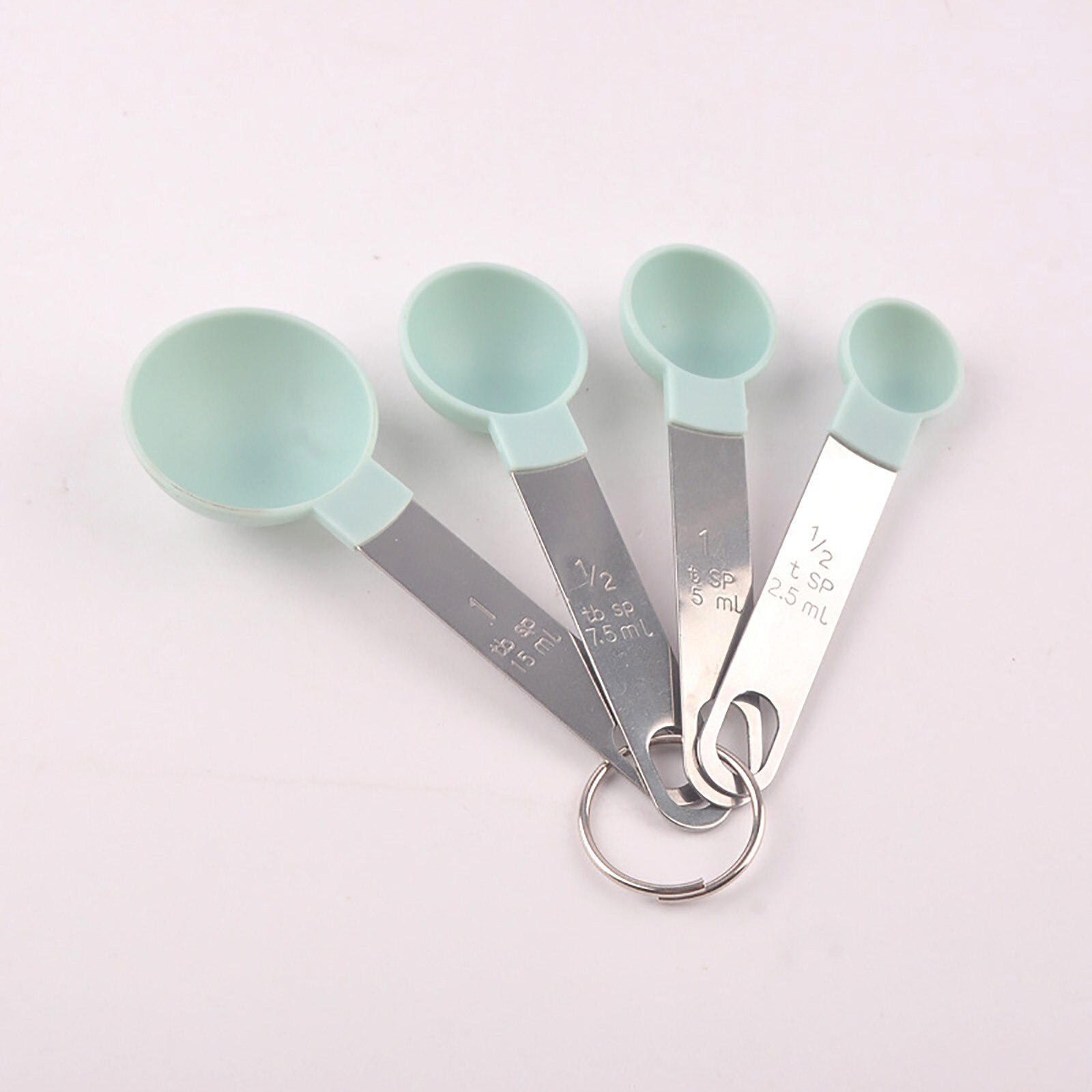 25 #8Pcs Multi Purpose Lepels Cup Maatbeker Maatlepel Gereedschap Pp Bakken Accessoires Rvs Plastic Handl