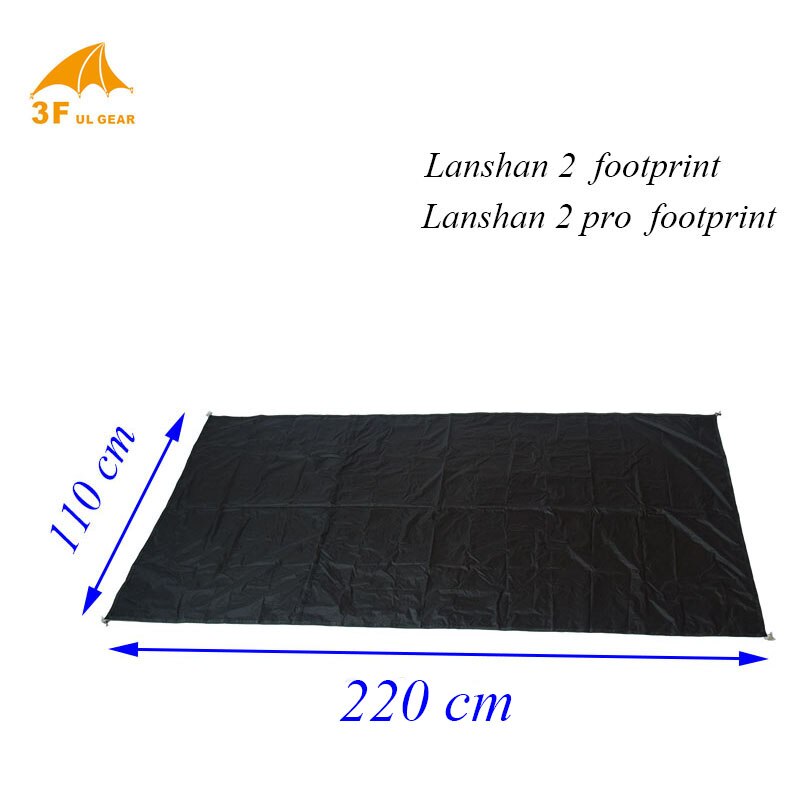 3F Ul Gear Lanshan 2 / Lanshan 2 Pro Originele Silnylon Tent Voetafdruk 220*110Cm Waterdichte grondzeil