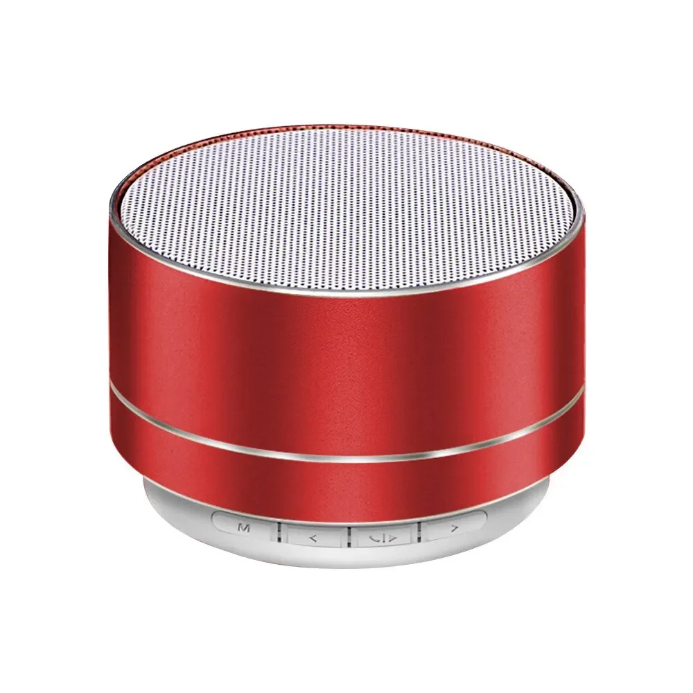 Bærbar  a10 trådløse bluetooth mini-højttalere lille stålkanon subwoofer farverig mini-kort bluetooth-højttaler: Rød