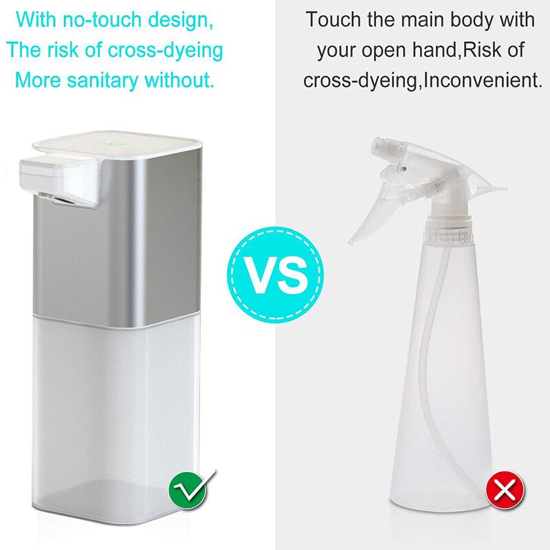 Dispenser Pressless Spray Machine Sensor Press Soap Dispenser 350Ml USB Soap Dispenser for Home