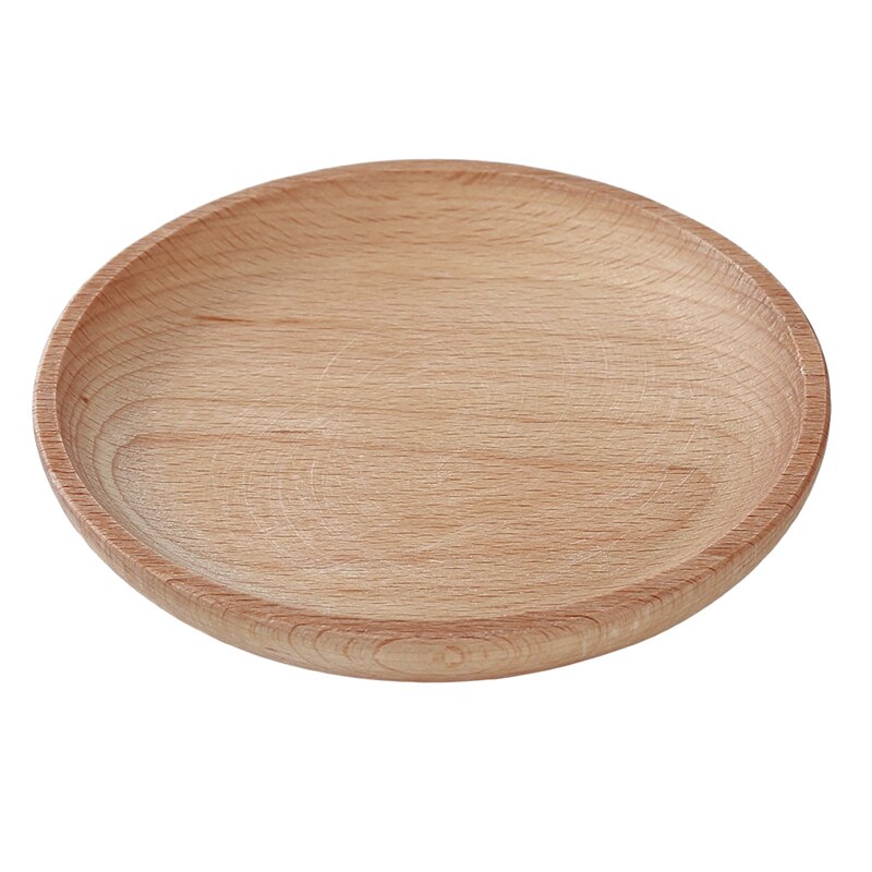 Vintage houten ronde vierkante schotel schaal schaaltjes taart bord thuis serveren dessert houten servies eco-vriendelijk