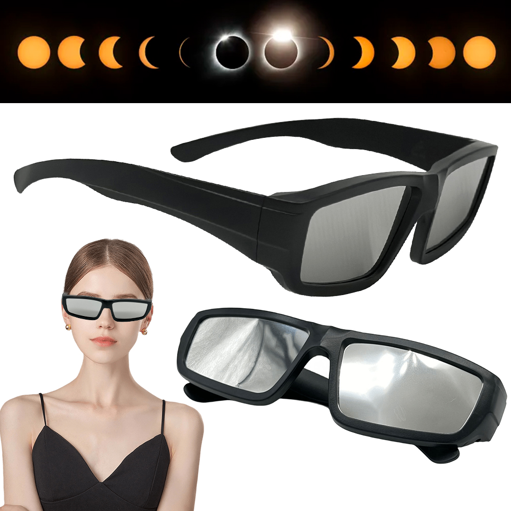 Lunettes éclipse solaire ISO ignorent les nuances sûres, lunettes de visualisation, vue directe du soleil, protection des yeux sûre, 1 paquet, 2 paquets, 3/5 paquets