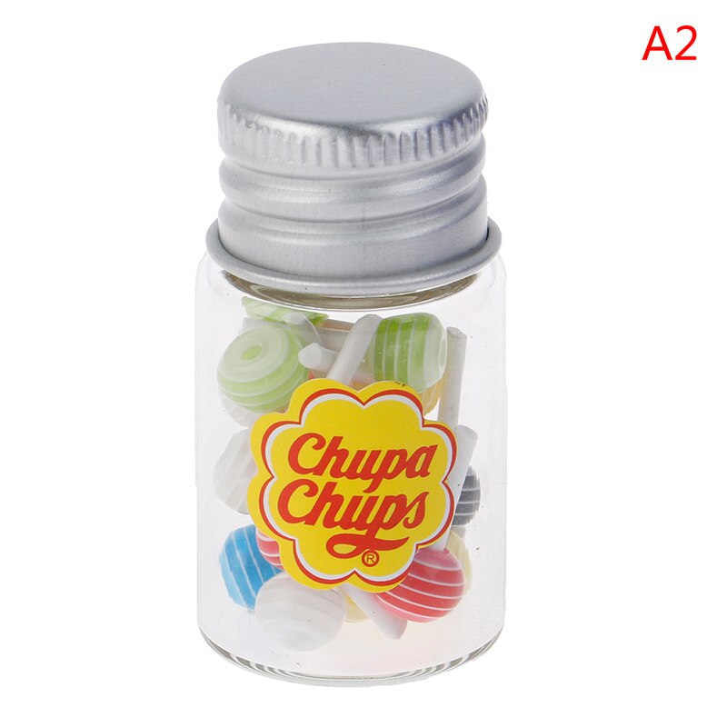 1/12 miniatura cibo dolce zucchero mini lecca-lecca con custodia caramella per casa delle bambole mobili da cucina giocattoli accessori: L-Candy Jar