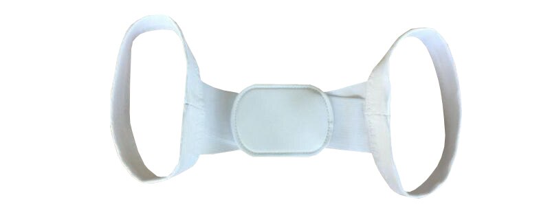 Nouvelle sangle d'épaule invisible à correction du dos droit posture arrière respirante avec sangle ultra-fine: WHITE