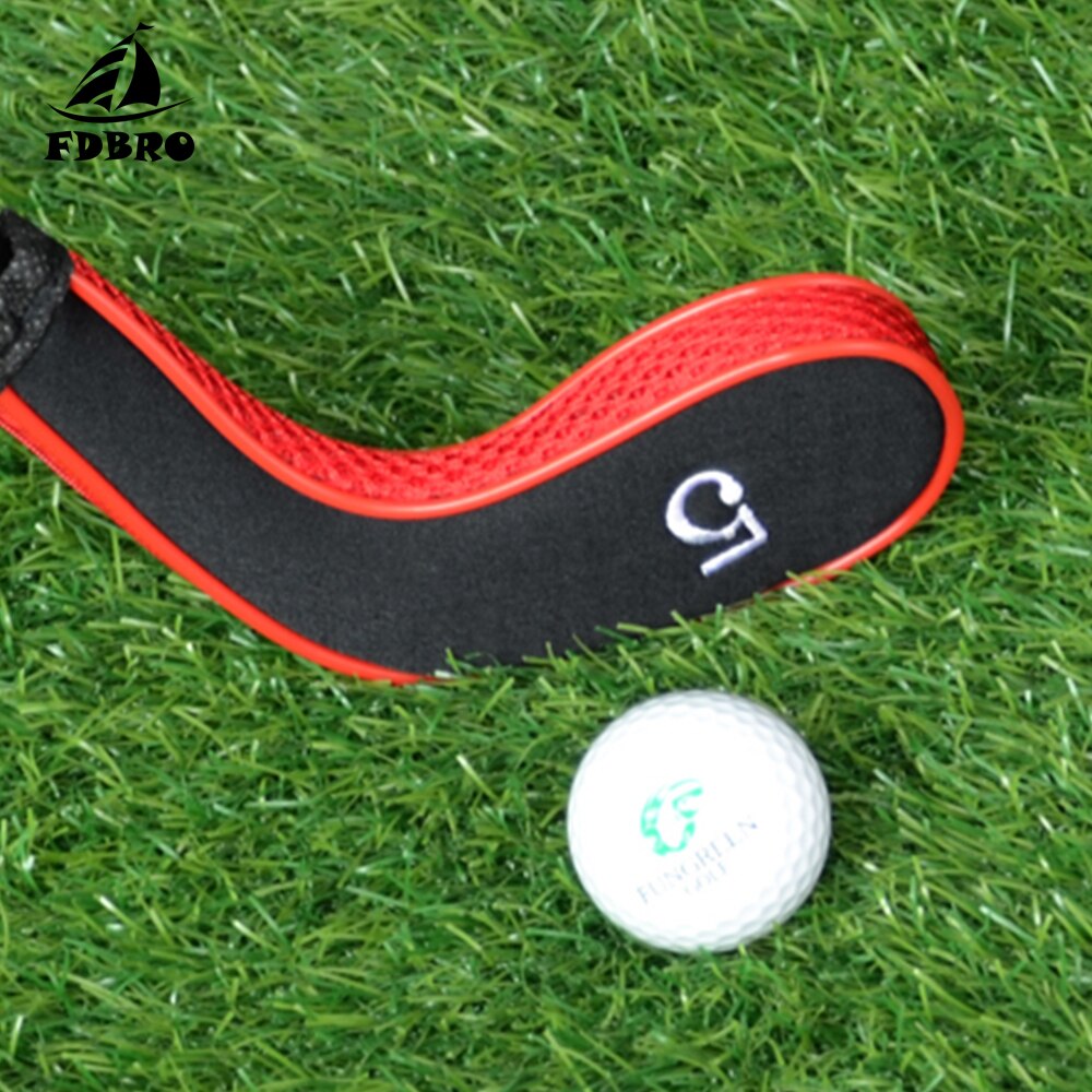 FDBRO – couvercle de tête de Putter pour Clubs de Golf, ensemble de fer, couvre-tête de Putter, protection de tête, fermeture éclair, accessoires de Golf en plein air, 10 pièces