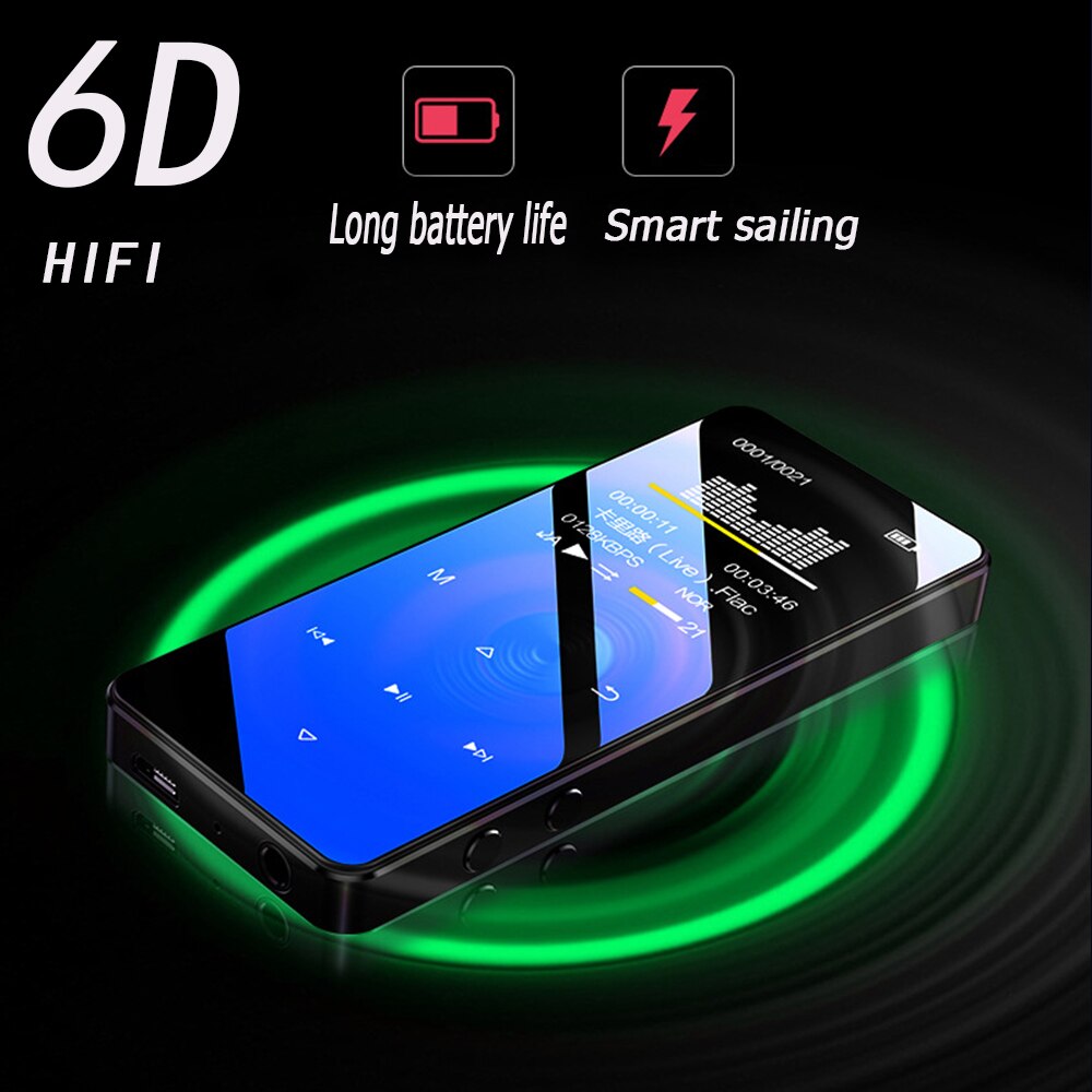 Mp3 mp4 bærbare bluetooth 16gb 1.8 '' musikkspiller berøringer tast fm radio hifi media radioup  til 128gb tf kort