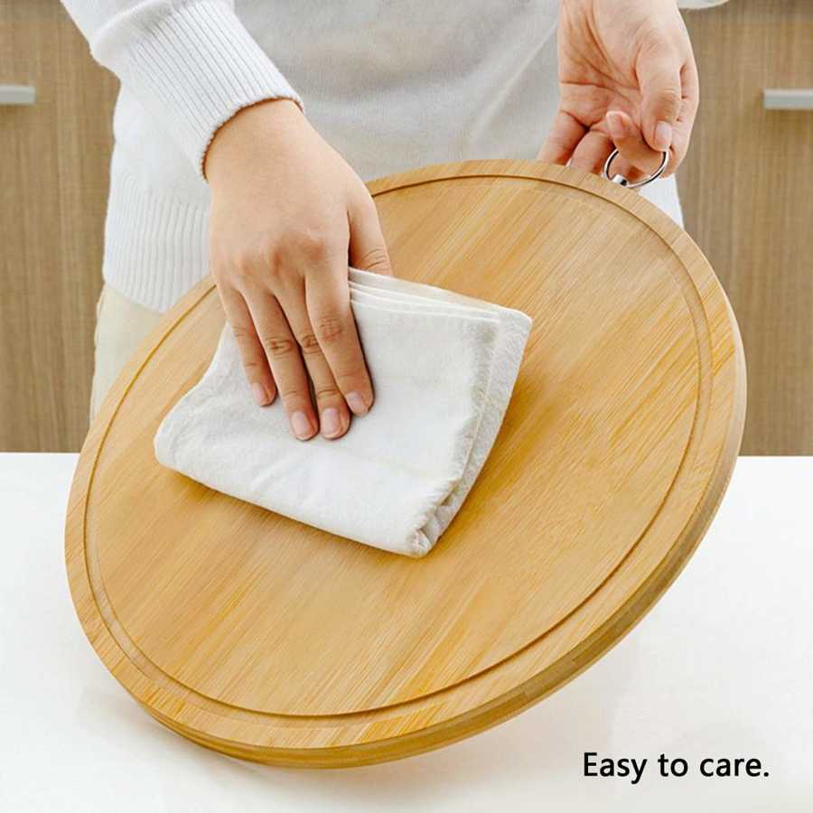 Wooden Cutting board Round Bamboo Cutting Board Dough Vegetable Chopping Board for Home Restaurant Kitchen Use Cutting board