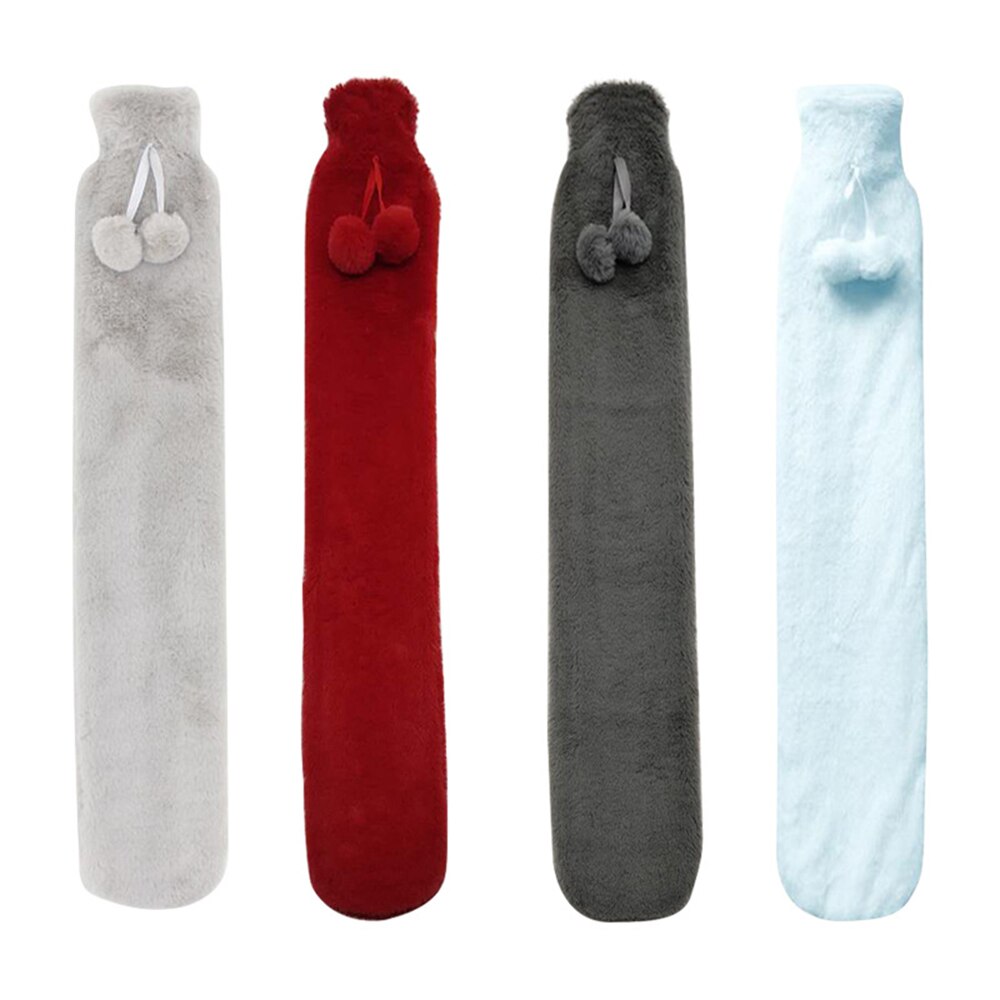 52cm Removable Cover Fur Rubber Water Bottle Extra Long Christmas Water Bottles Bag For Waist Hand Foot Warming