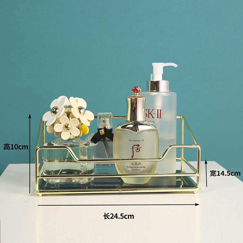 Anfei ankom parfume opbevaring organisator metal guld læbestift kosmetisk arrangør roterende kage display arrangør: C5413