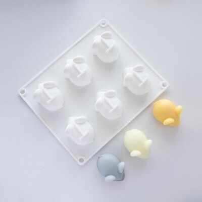 PRZY molde de silicona, el año del jabón para ratas, moldes de velas de Chocolate de yeso, moldes de resina de arcilla hechos a mano con ratón pequeño: B