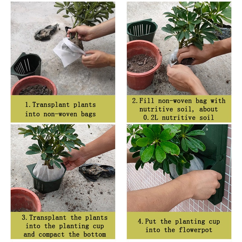 Outdoor Three-dimensional Vertical Greening Plant Pot Wall Flowerpot Container Stacked Wall-mounted Planting Box Flower Trough