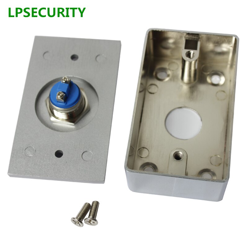 LPSECURITY with basement exposed mounting door gate lock exit push button switch door release metal alunimum COM NO 86*50*33