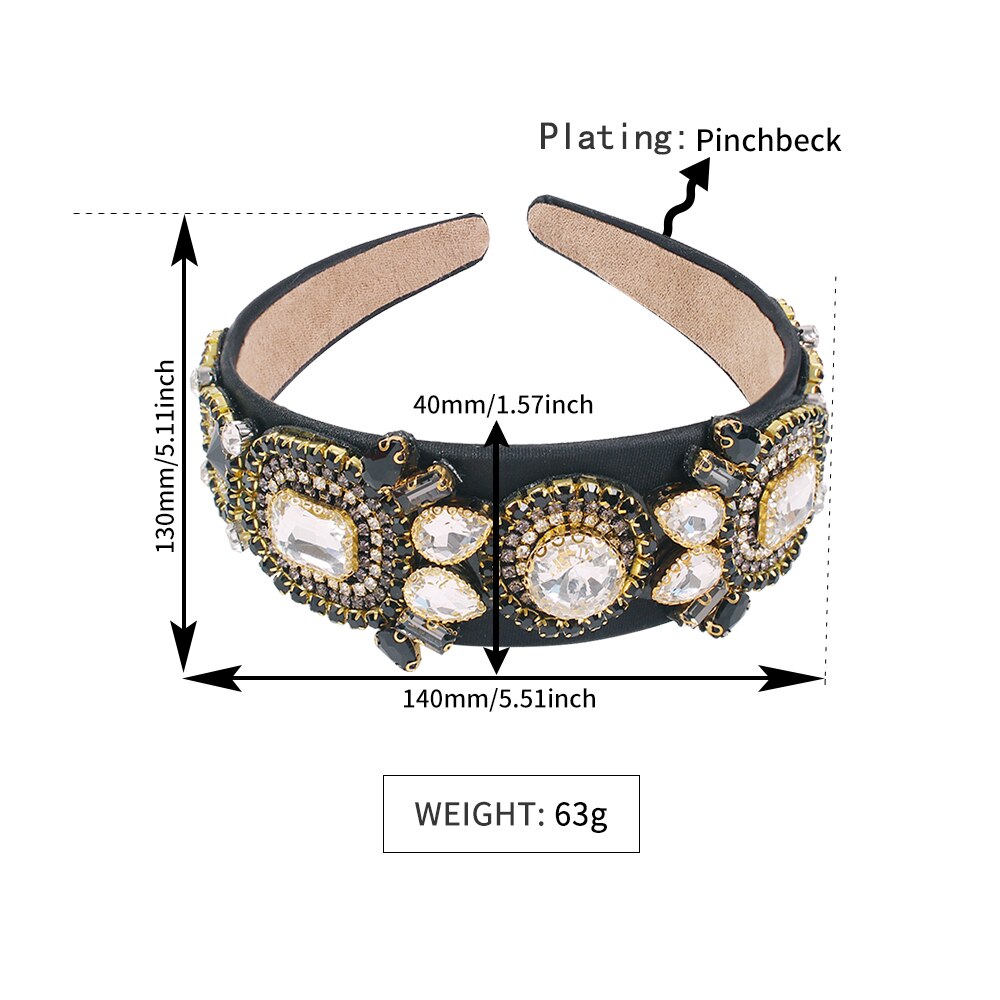 Mulheres Senhoras Headband Do Hairband De Cristal de Vidro Strass para Meninas Retro Headwear Acessórios Para o Cabelo Festa de Casamento Palácio Headress