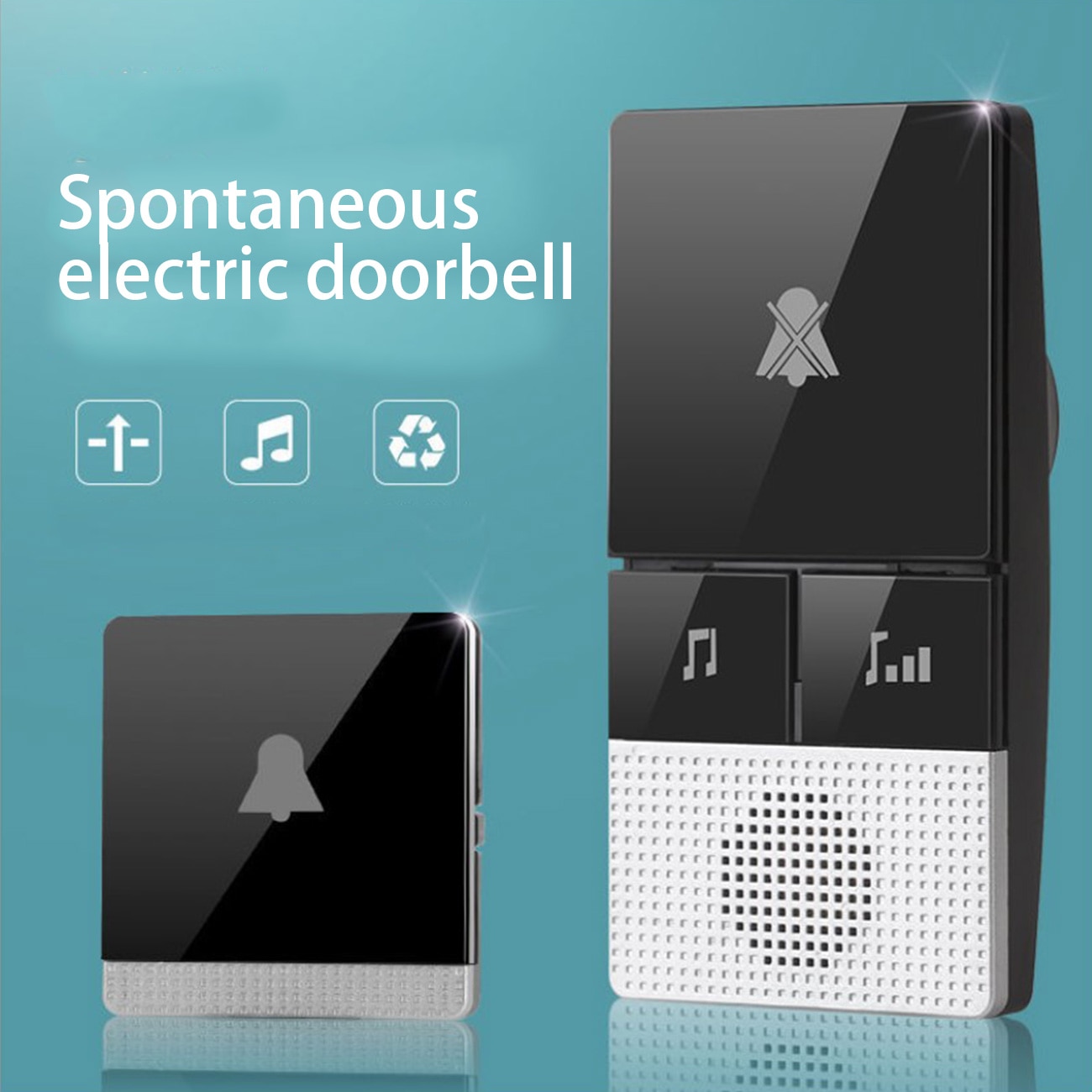 Wireless self-powered doorbell Chime Ring Home Electronic smart waterproof wireless doorbell Home Welcome Door Chimes