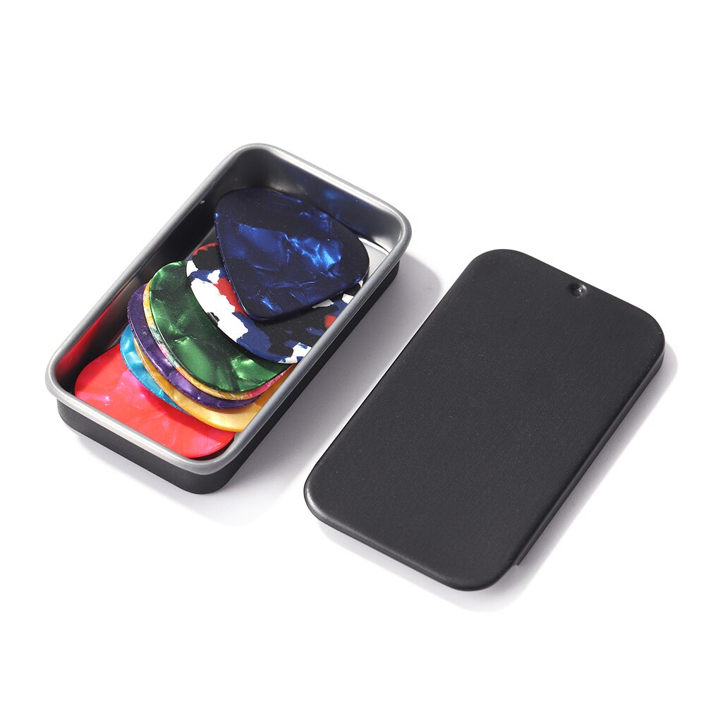 Médiators de guitare en métal, boîte en fer blanc 10 pièces, accessoires Alice, médiator électrique acoustique, guitare, violon 0.46 0.71 0.96mm: 0.46mm 10PCS