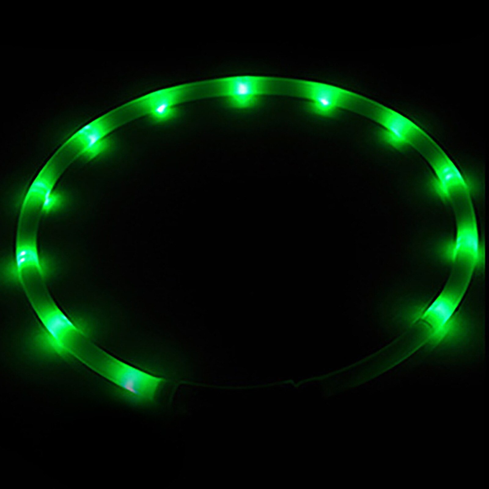 Led Lichtgevende Halsband Usb Opladen Hond Kleur 12 Led Halsband Lichten Night Honden Halsbanden Glowing Night Veiligheid Flashing Halsbanden: Green 