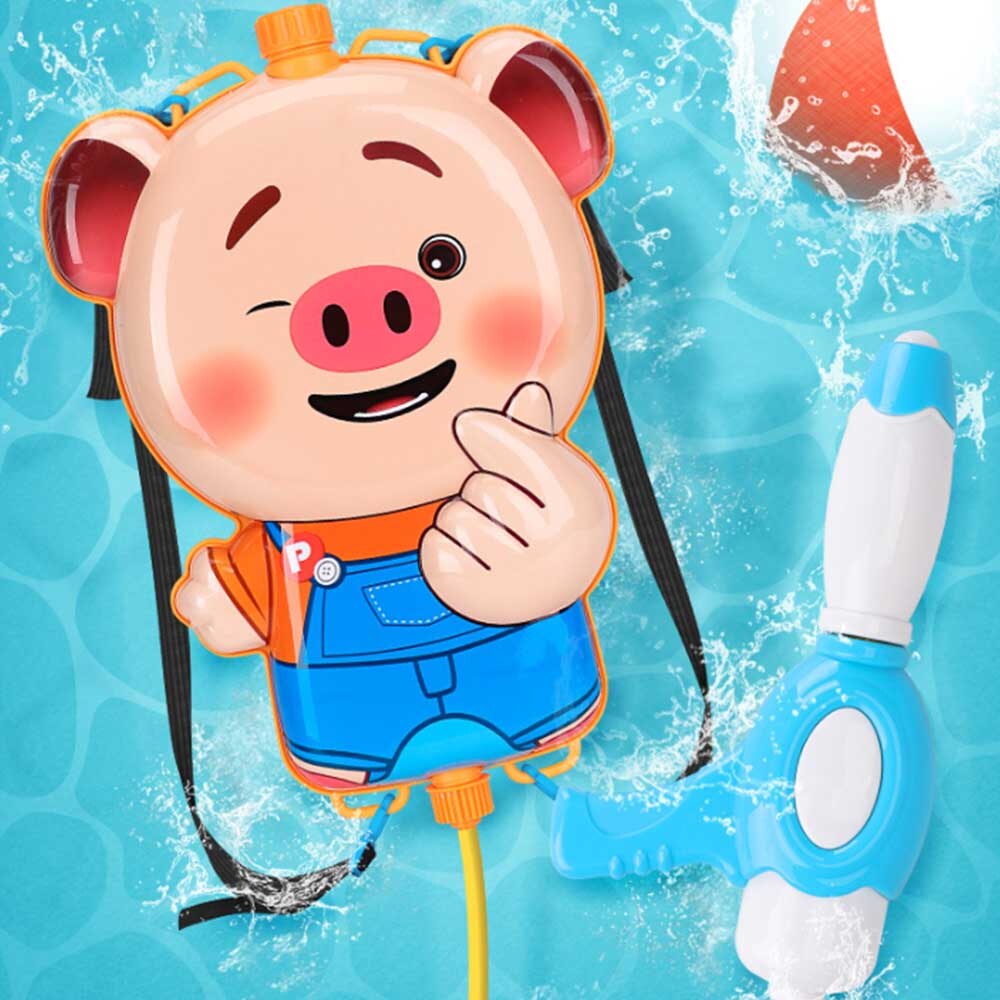 Agua pulverizada de juguete bonitos animales cerdo bolsa mochila agua playa Squirt juguete niños jugar agua juguetes