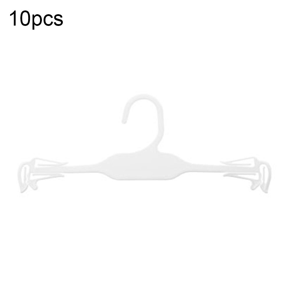 Cintre en plastique pour soutien-gorge, sous-vêtements, garde-robe, organisateur de séchage, 10 pièces: WHITE