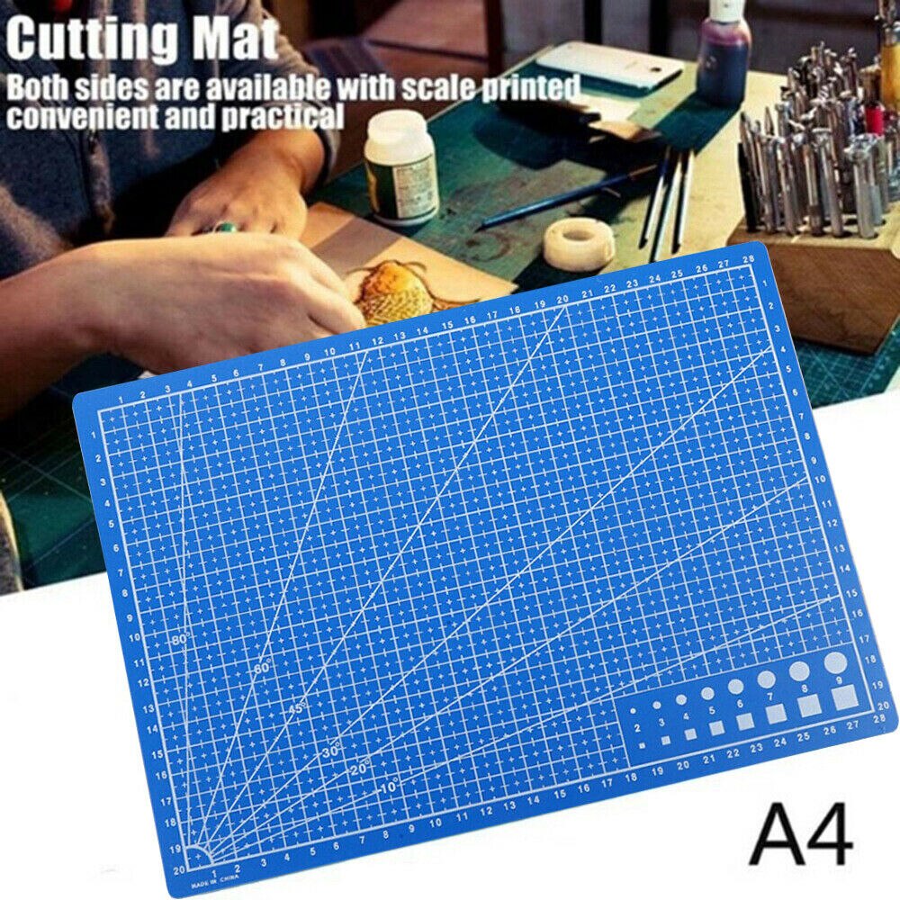 A4 PVC Double-sided Grid Lines Cutting Board Mat Self-healing Cutting Pad DIY