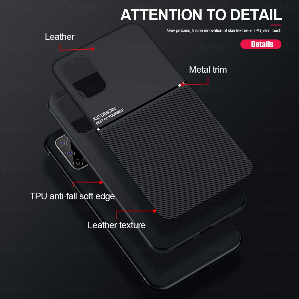 Für realme7 5g fall leder textur auto magnetischer halter telefon abdeckungen für oppo realme 7 pro realmy realmi 7 7pro stoßfest coque