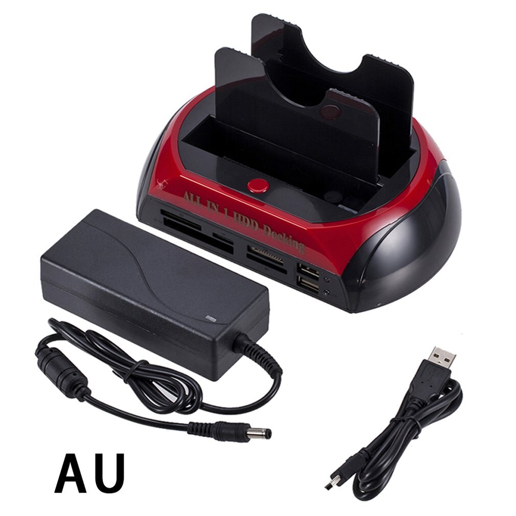 ONLENY Docking Station SATA IDE Dual USB 2.0 HDD Cloner Card Reader: AU